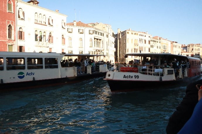 View of two ACTV water boats