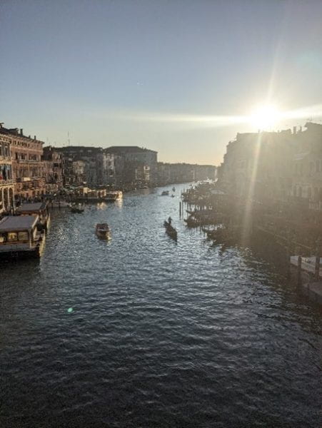 View of the canal from a bridge