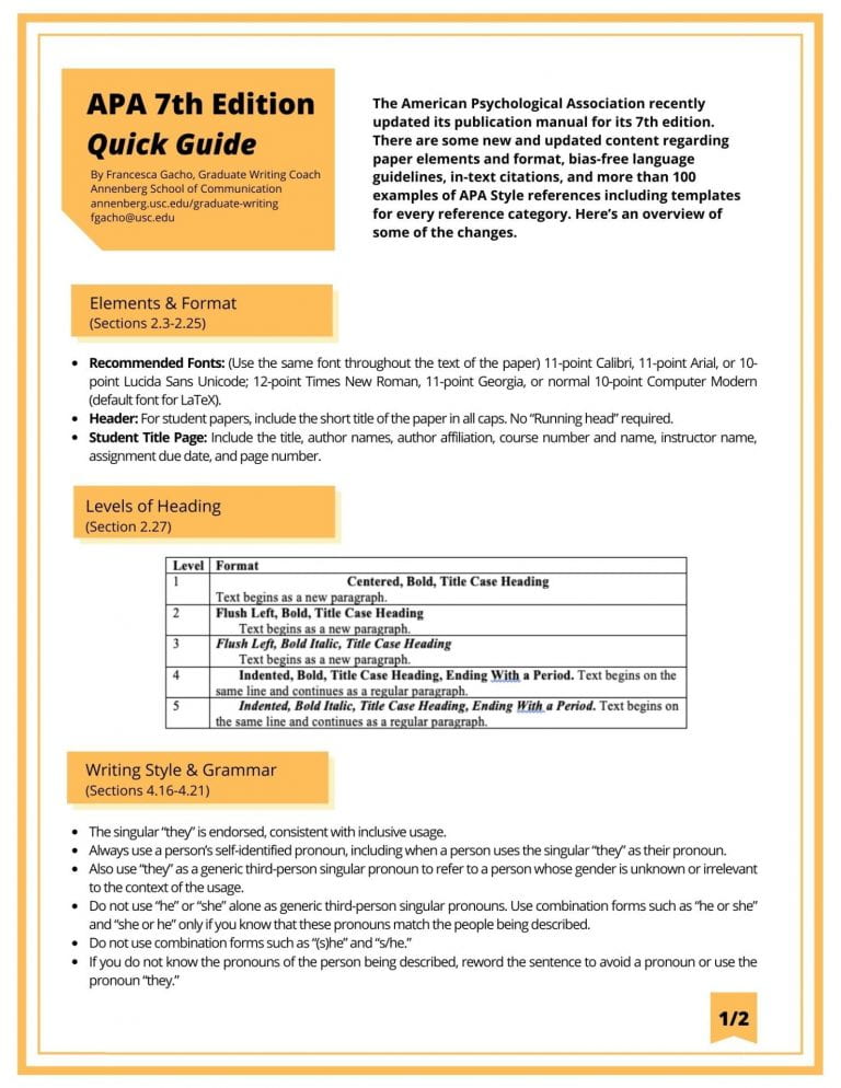 apa 7th edition research report format