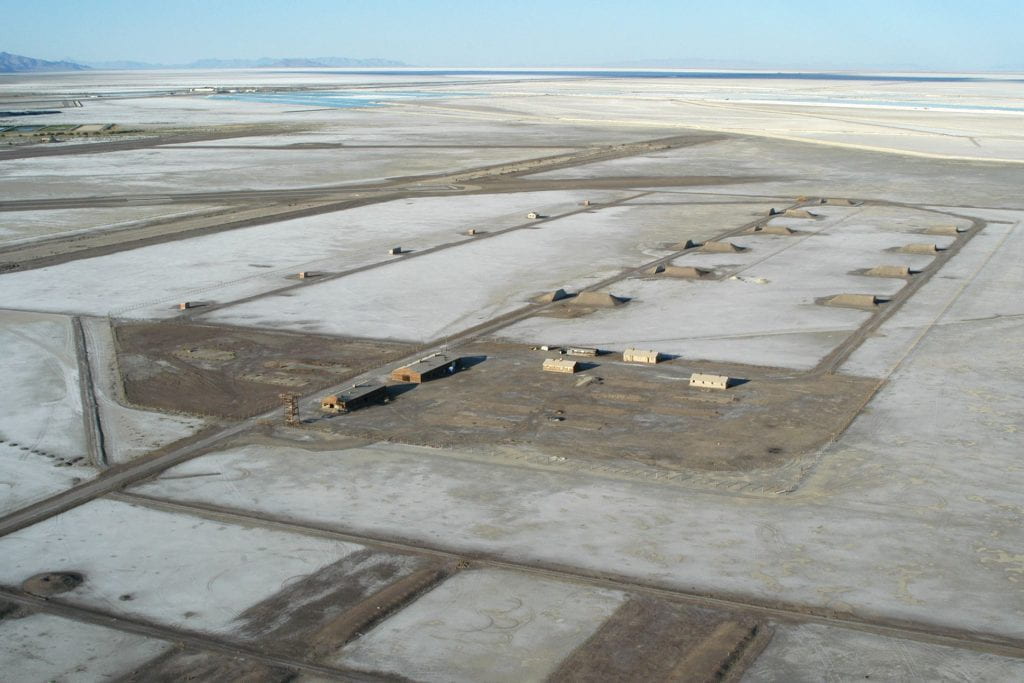  Southbase, the former munitions area for the Wendover Airbase, where the CLUI maintains test and research facilities. CLUI photo