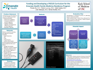 Poster #065 - Funding and Developing a POCUS Curriculum for the Emanate Health Family Medicine Residency Program