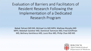 3a. Evaluation of Barriers and Facilitators of Resident Research Following Implementation of a Dedicated Research Program