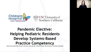 2b. Pandemic Elective: Helping Pediatric Residents Develop Systems-Based Practice Competencies