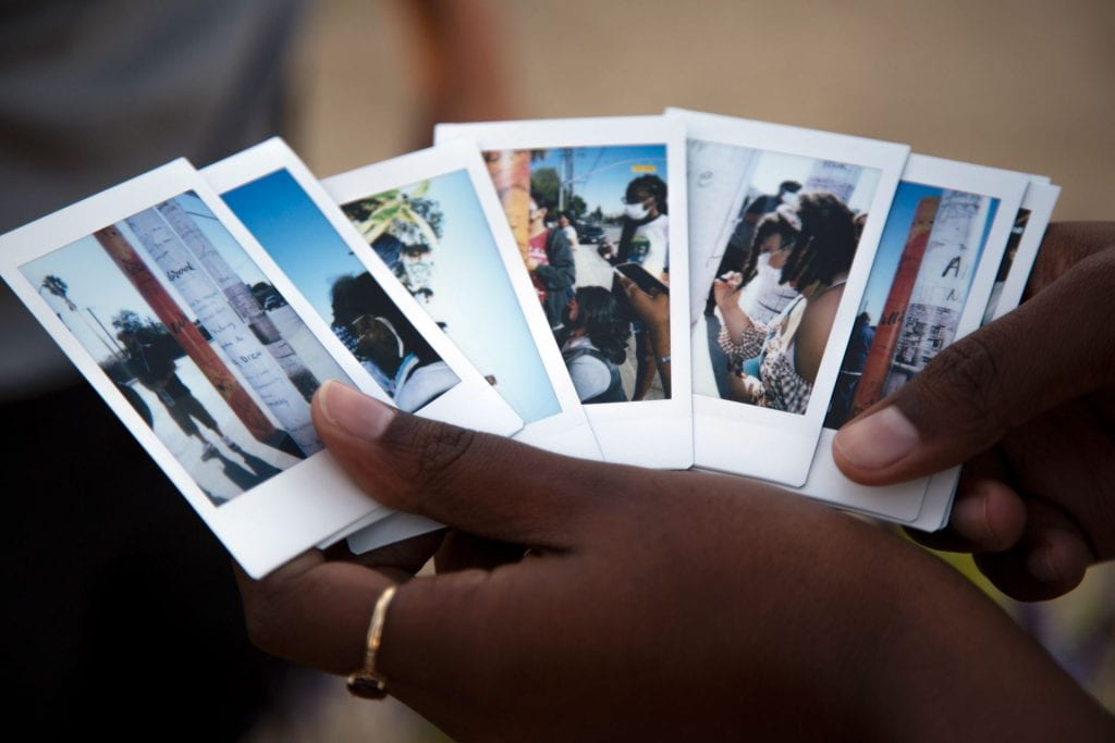 Polaroids by Willowbrook artist Asja Ozen of the Willowbrook Memory Procession, Nov. 2021.