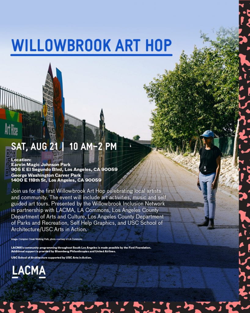 Willowbrook Art Hop flyer