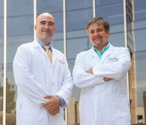 Drs. Frank Petrigliano (left) and Denis Evseenko 
