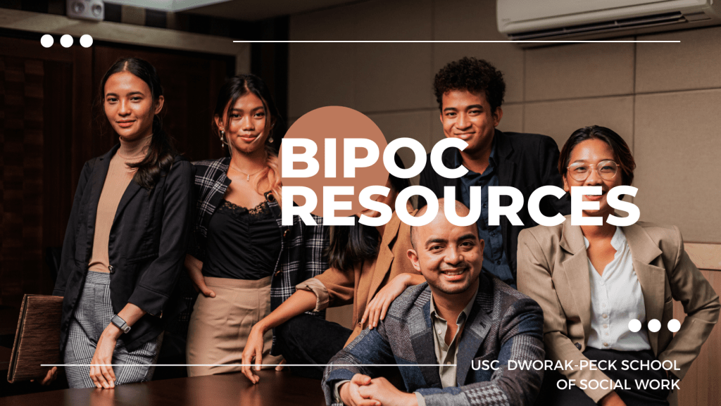 Image titled "BIPOC Resources" with 5 people of color in the background
