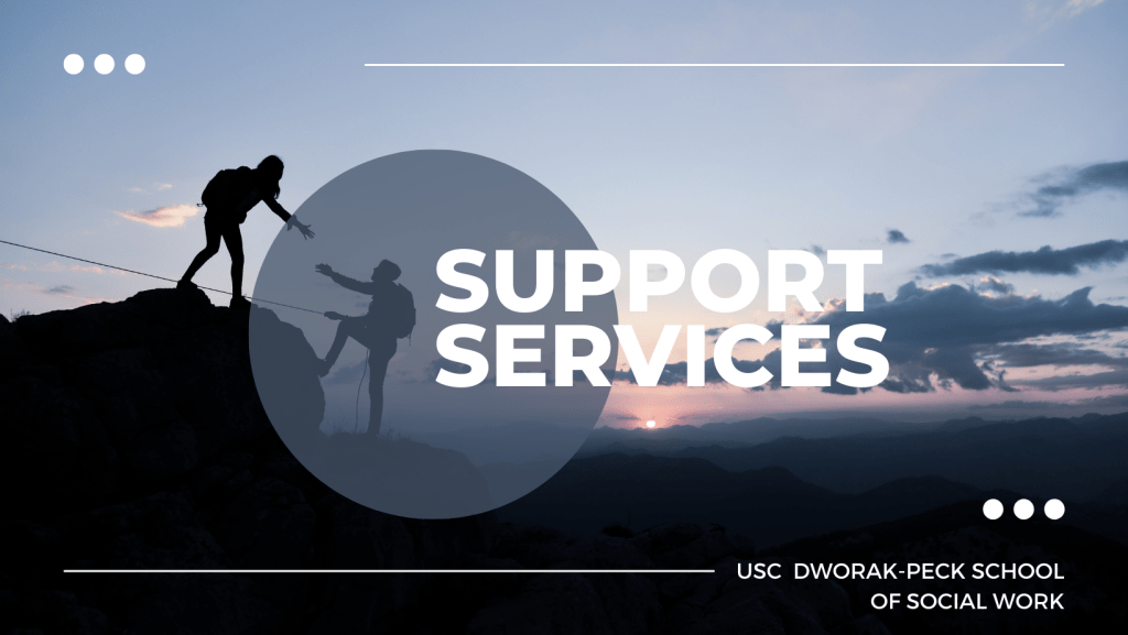 Image titled support services with background image hikers reaching for each other.