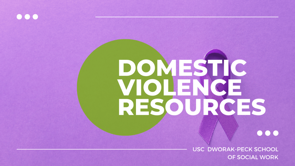 Image titled domestic violence resources on the background of a photo of a purple ribbon.